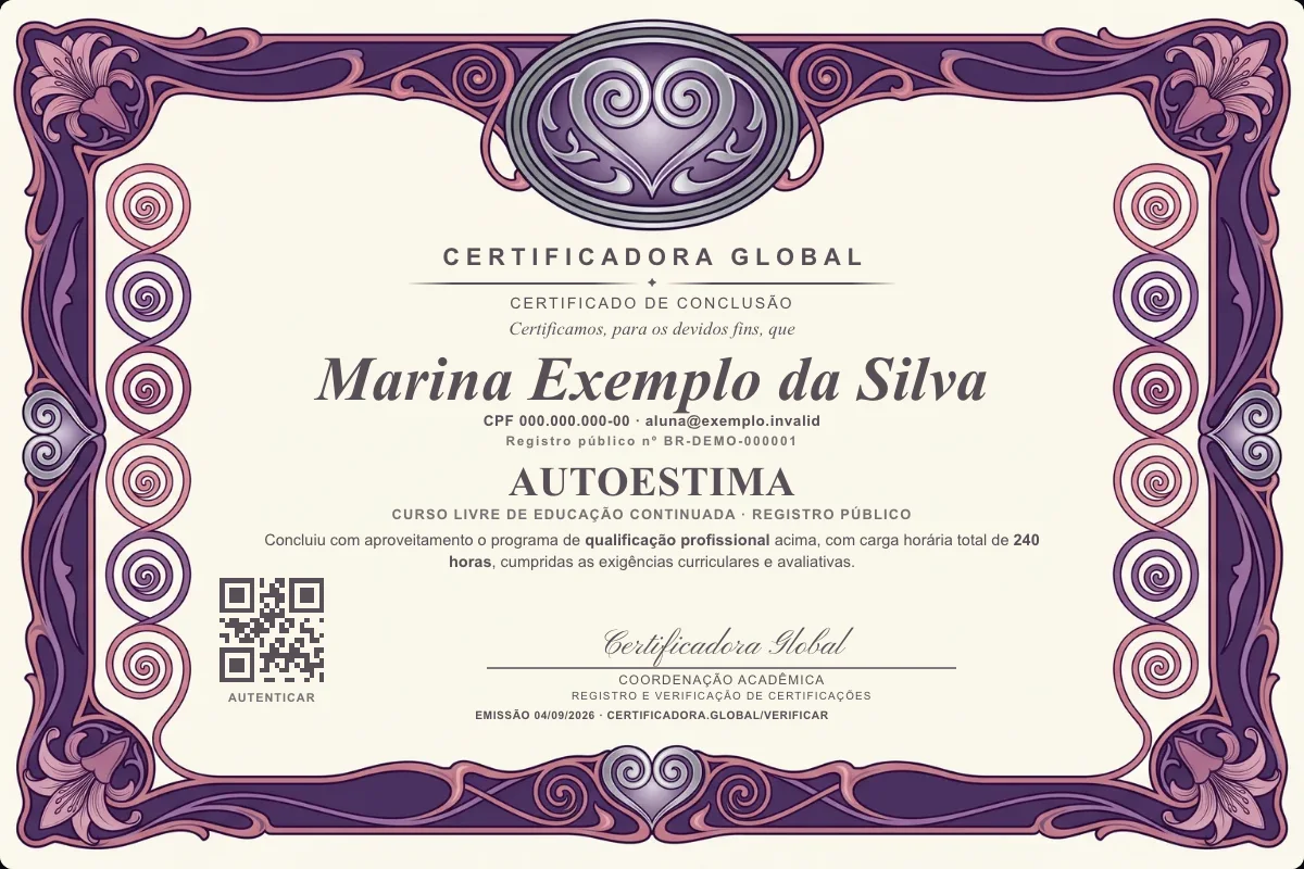 Capa do curso Autoestima