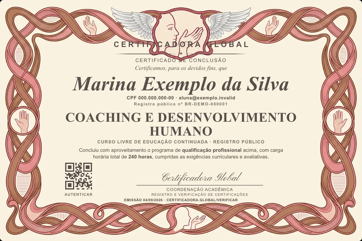 Capa do curso Coaching e Desenvolvimento Humano