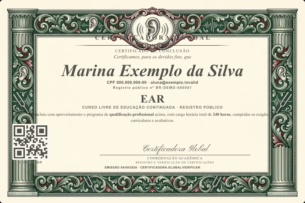 Capa do curso Ear