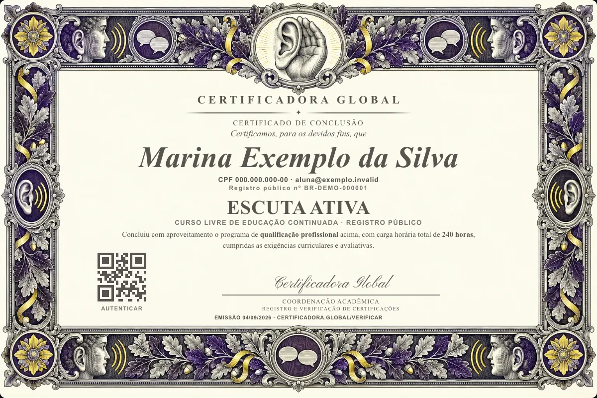 Capa do curso Escuta Ativa