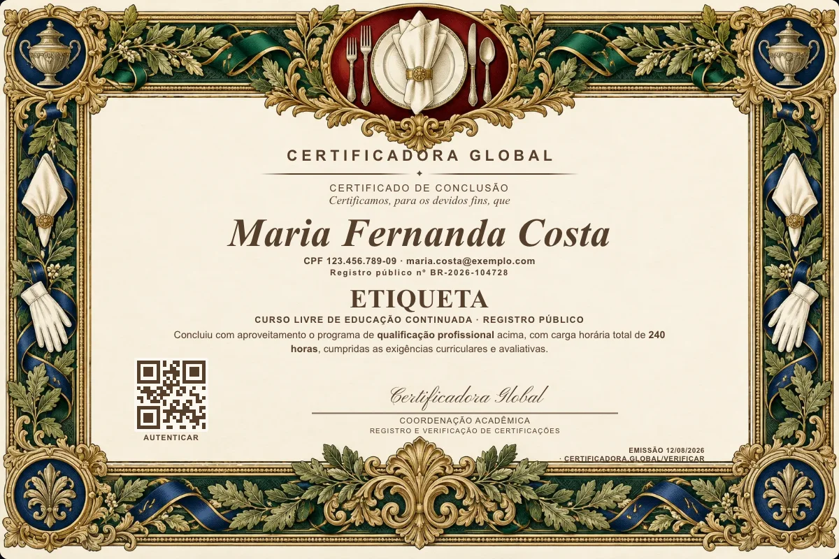 Capa do curso Etiqueta