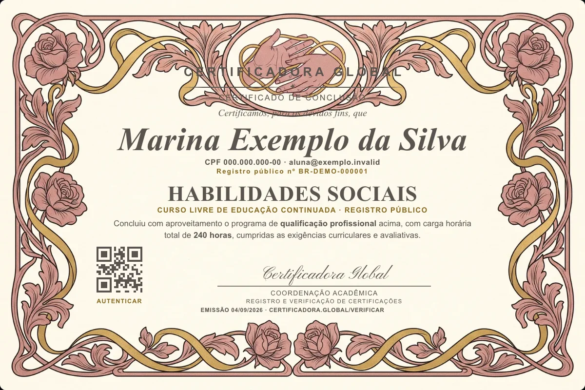 Capa do curso Habilidades Sociais