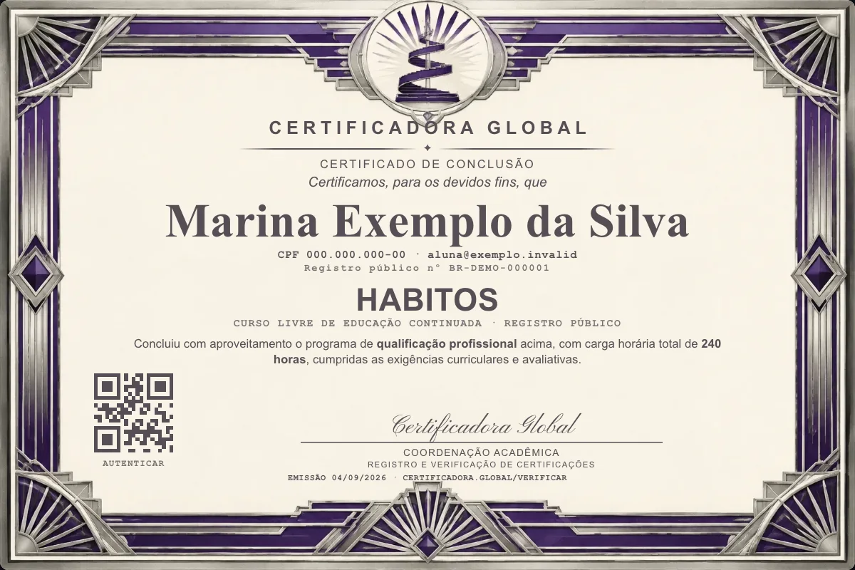 Capa do curso Habitos