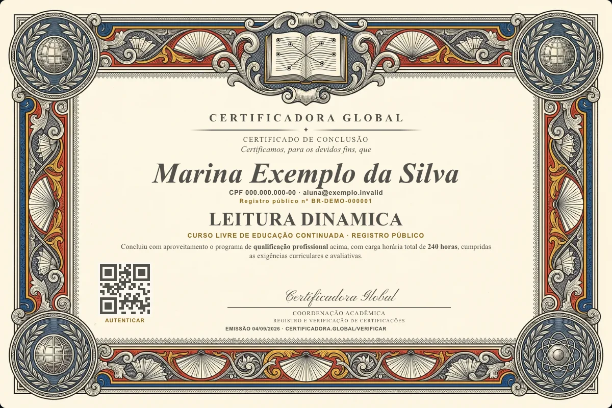 Capa do curso Leitura Dinamica