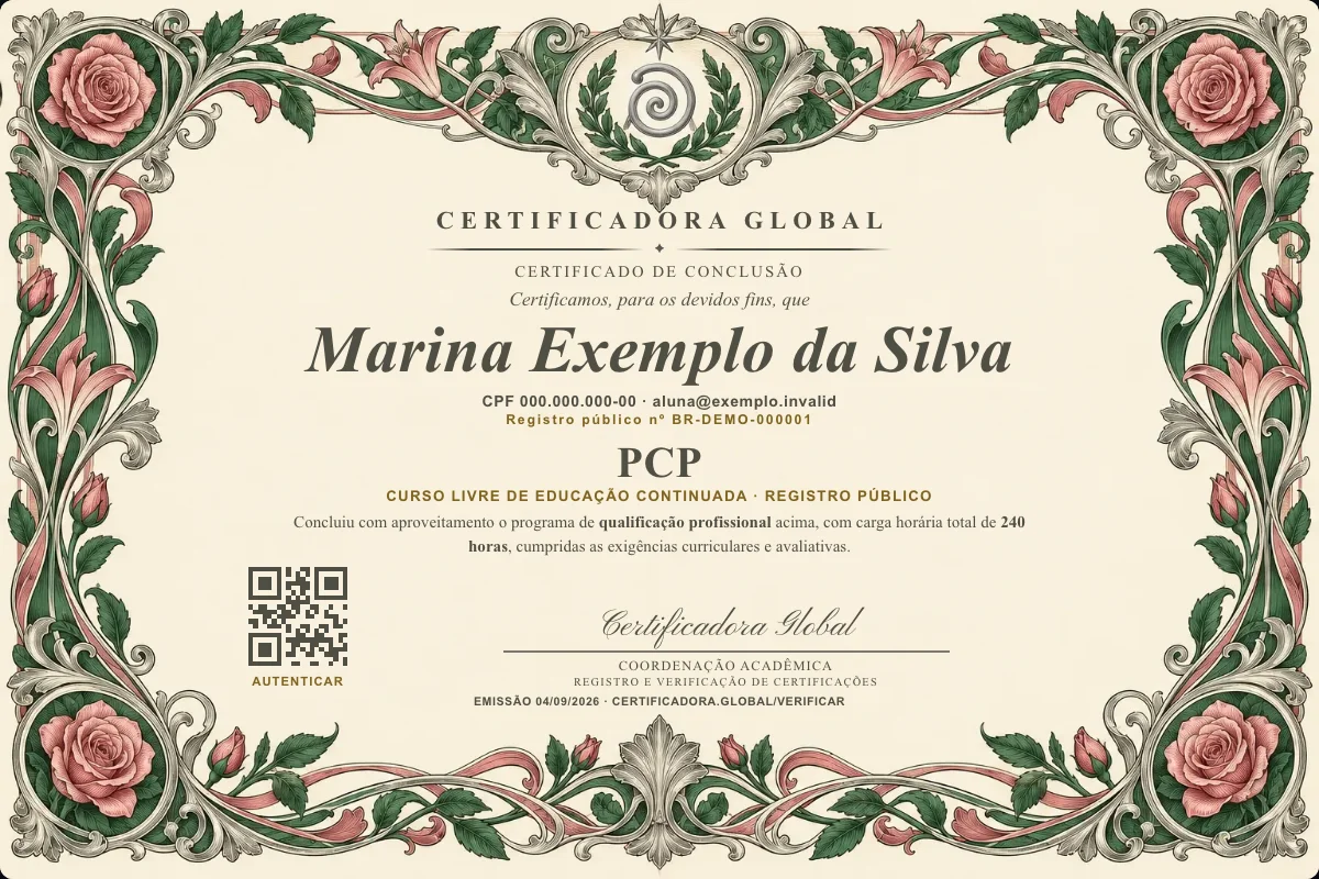 Capa do curso PCP
