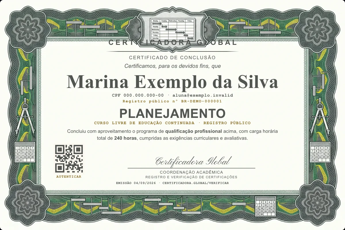 Capa do curso Planejamento