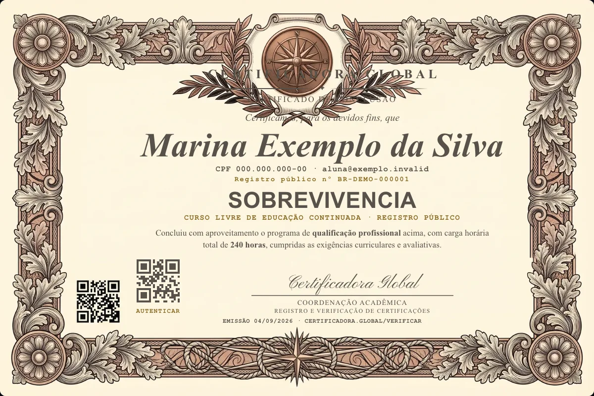 Capa do curso Sobrevivencia