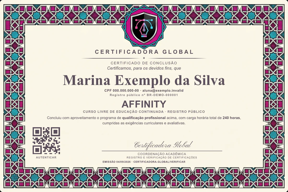 Capa do curso Affinity