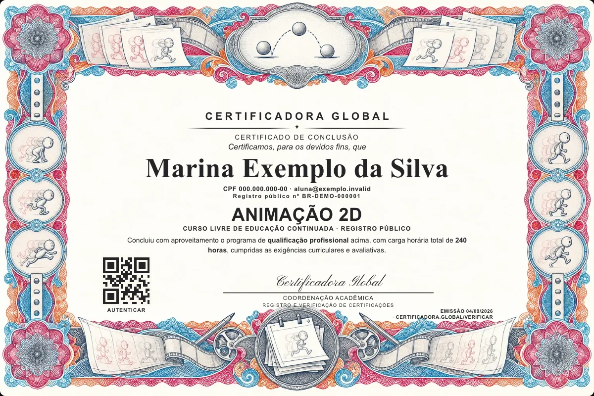 Capa do curso Animação 2D