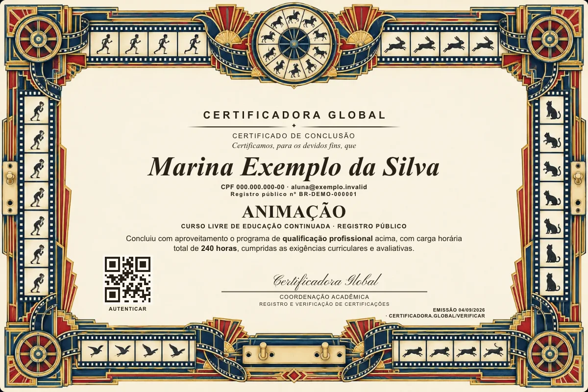 Capa do curso Animação