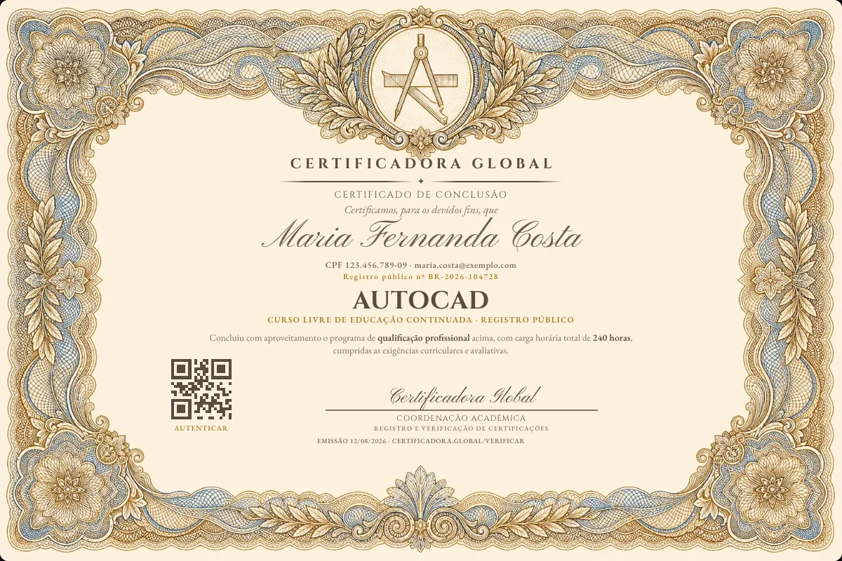 Capa do curso Autocad