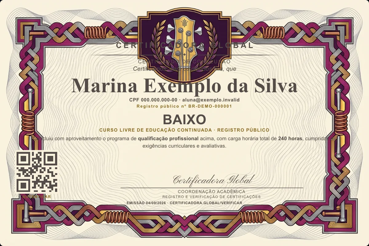 Capa do curso Baixo
