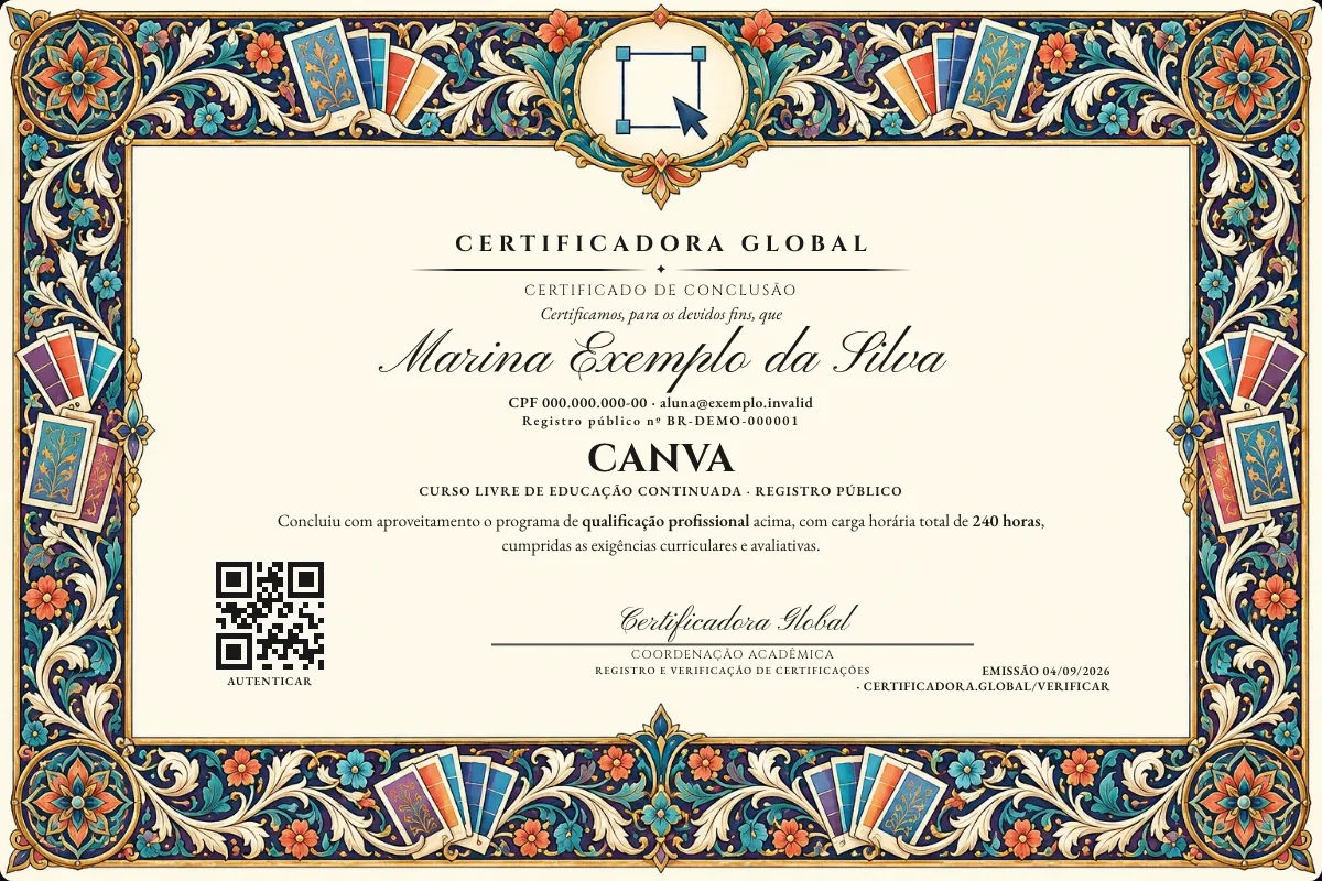 Capa do curso Canva