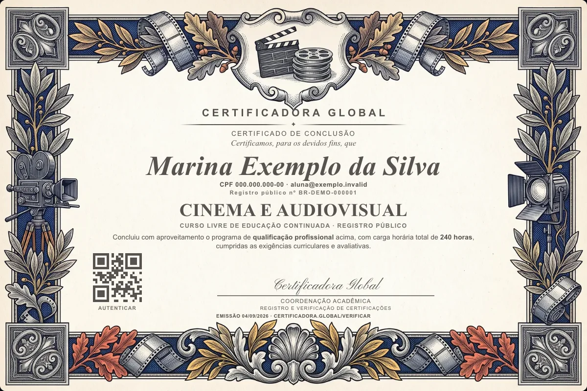Capa do curso Cinema e Audiovisual