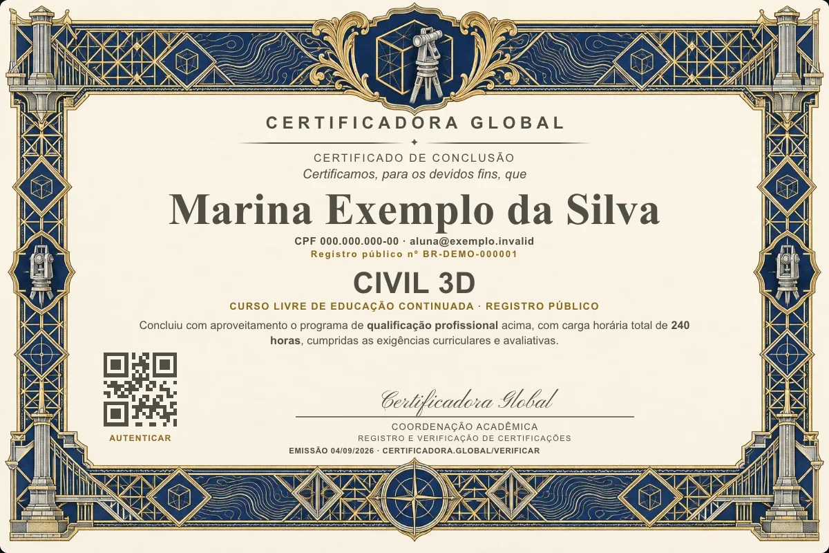 Capa do curso Civil 3D