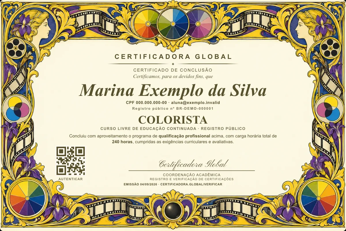 Capa do curso Colorista