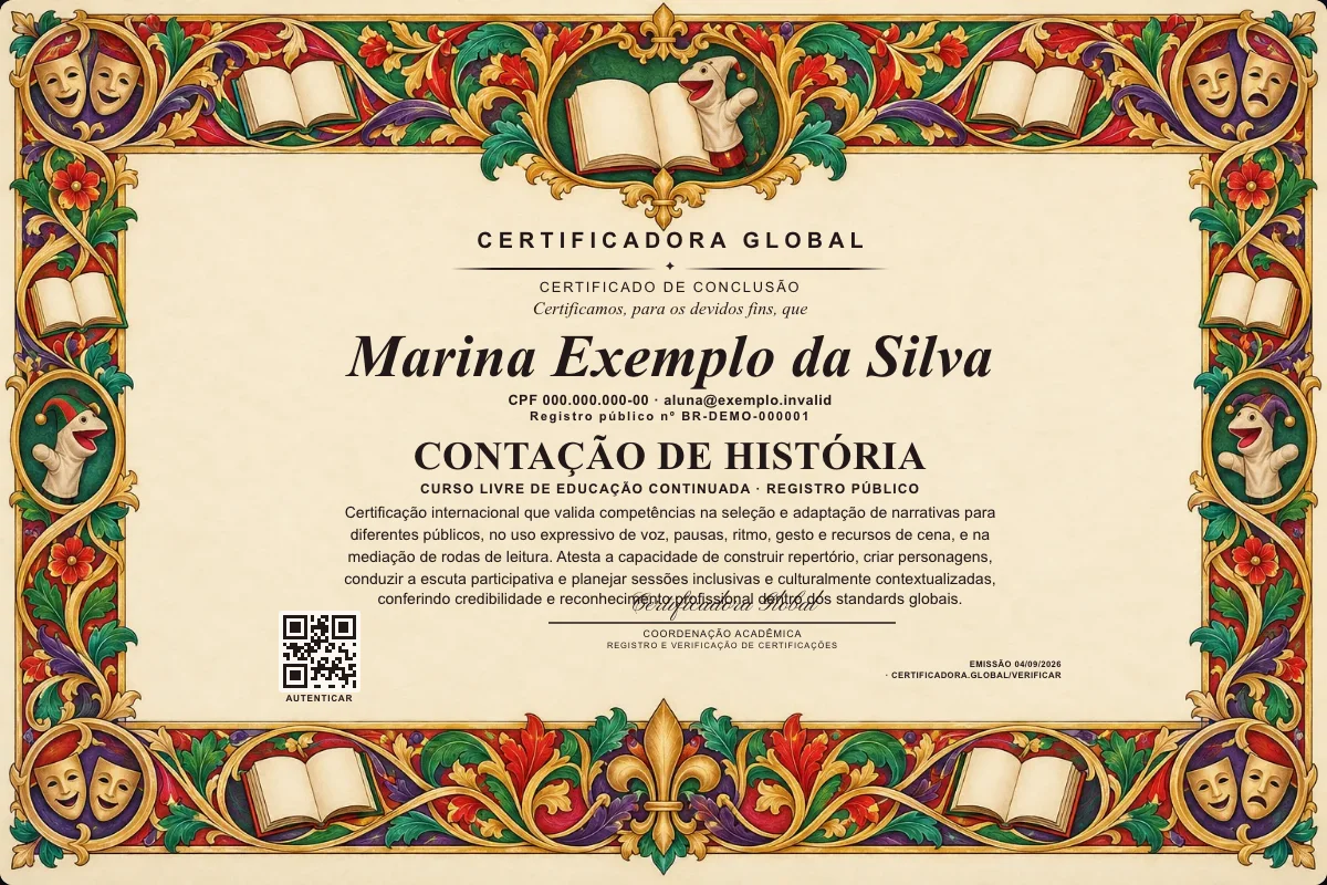 Capa do curso Contação de História