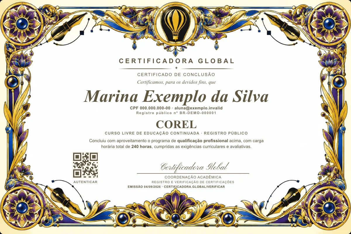 Capa do curso Corel