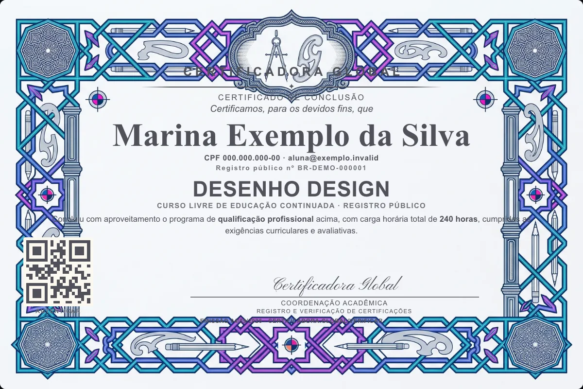 Capa do curso Desenho Design