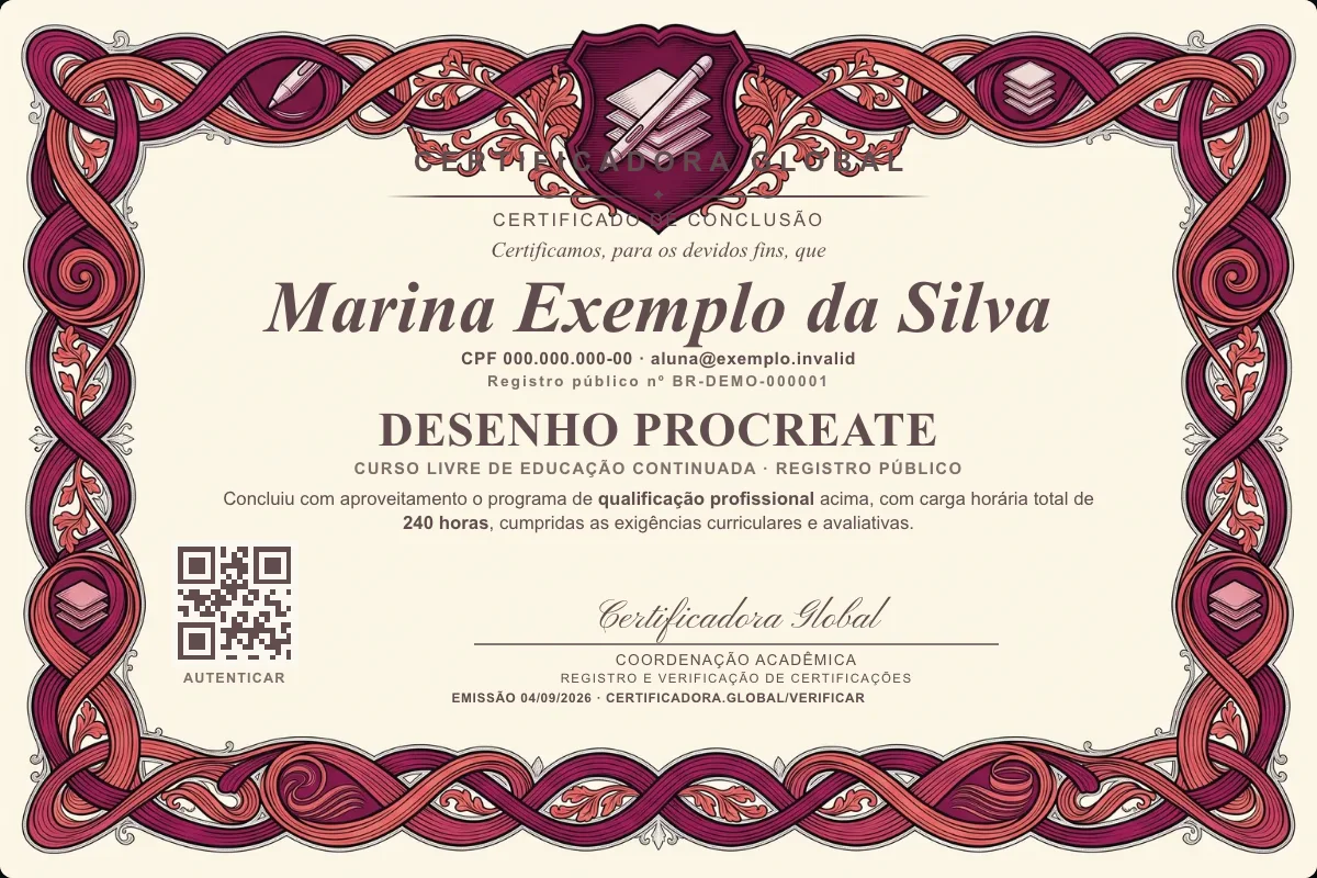 Capa do curso Desenho Procreate