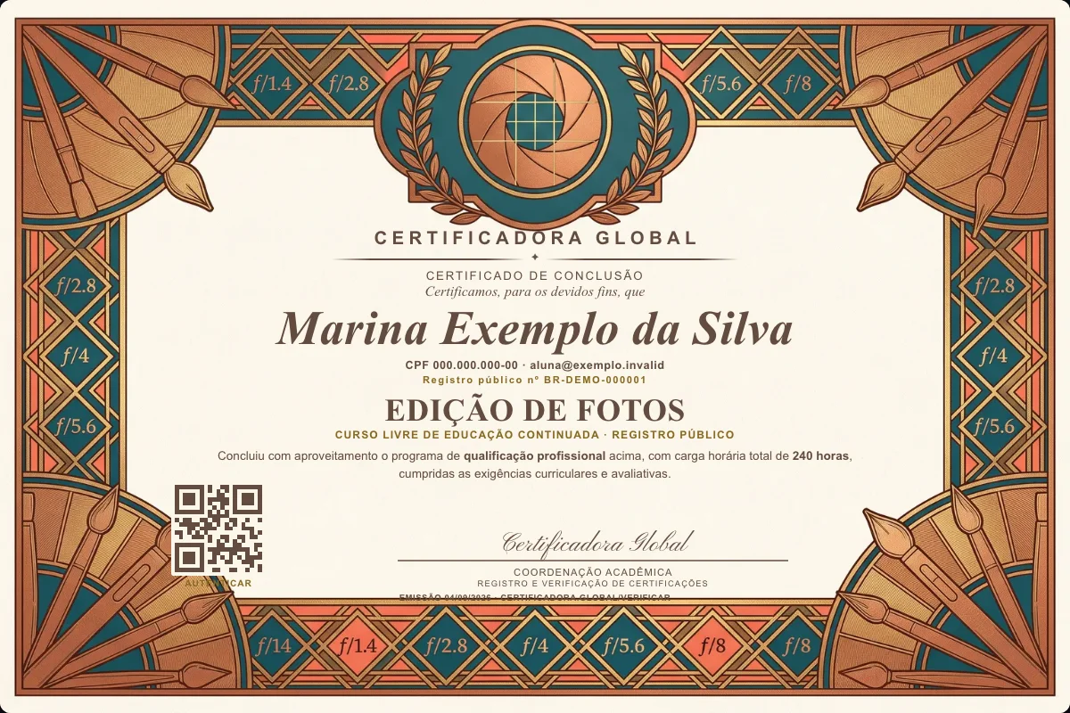 Capa do curso Edição de Fotos