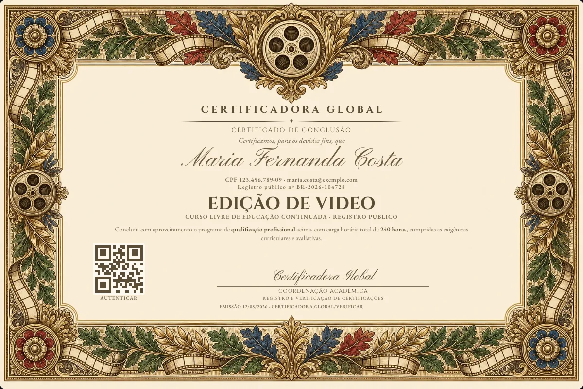 Capa do curso Edição de Video