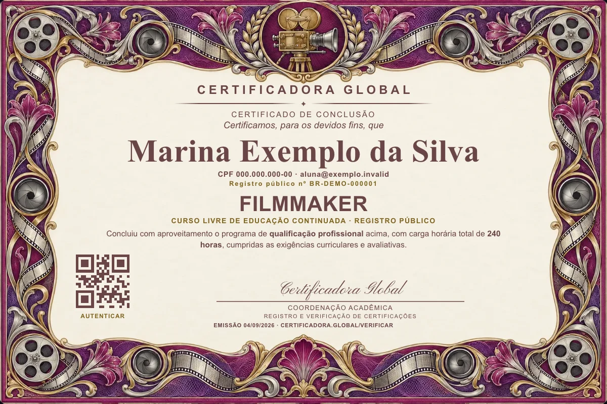 Capa do curso Filmmaker