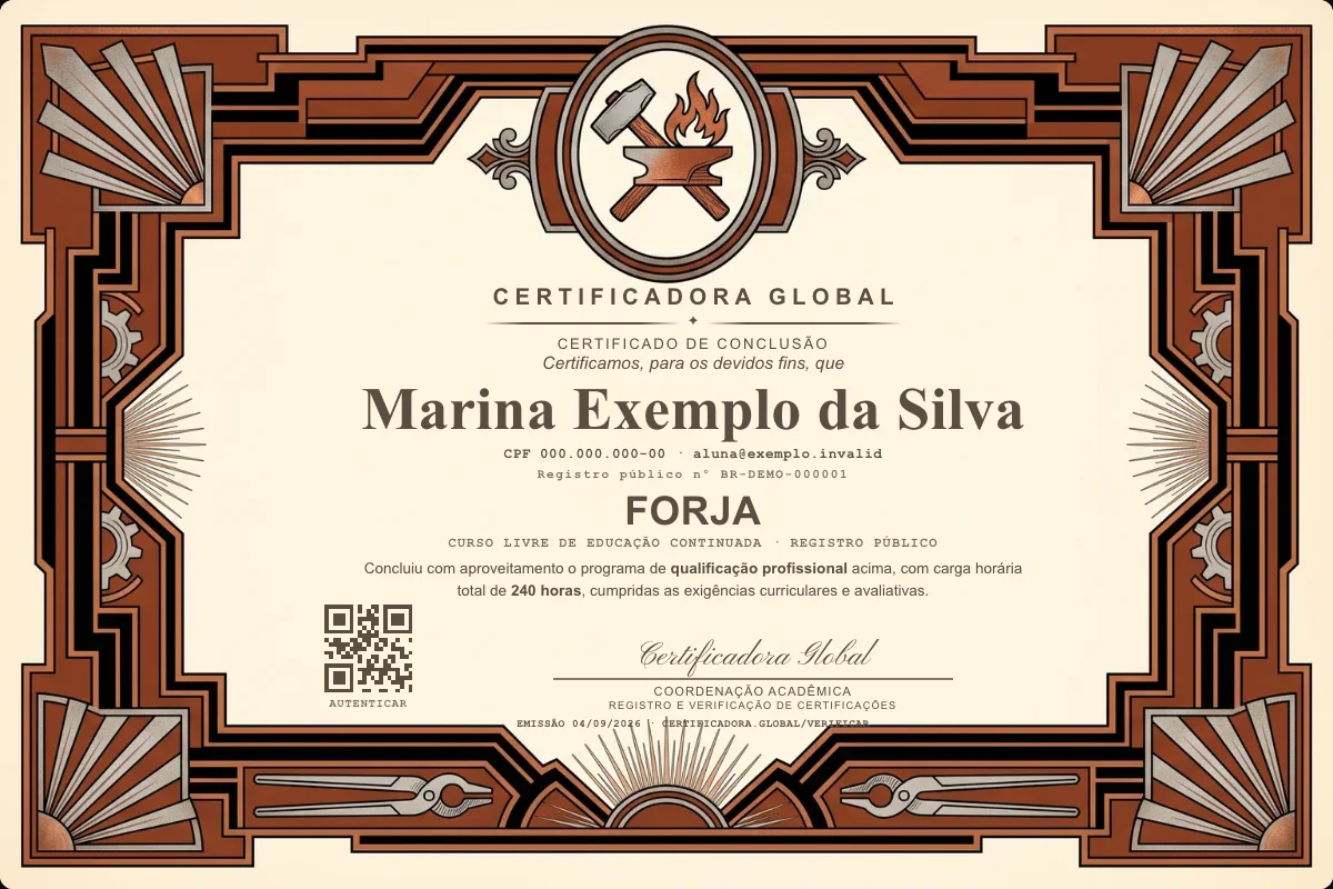 Capa do curso Forja