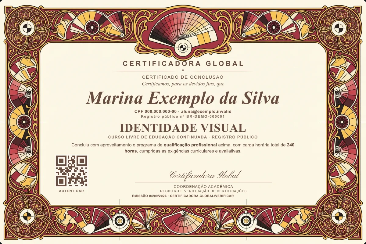 Capa do curso Identidade Visual