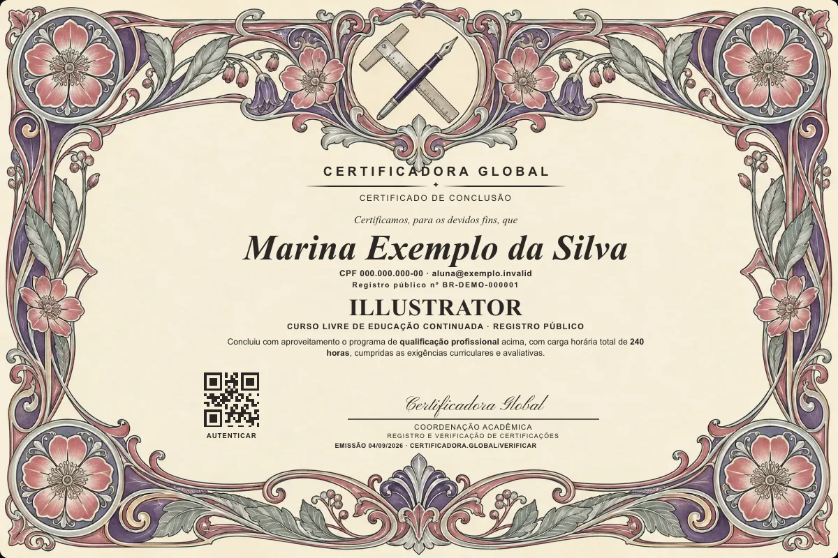 Capa do curso Illustrator