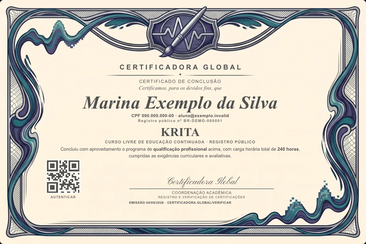 Capa do curso Krita
