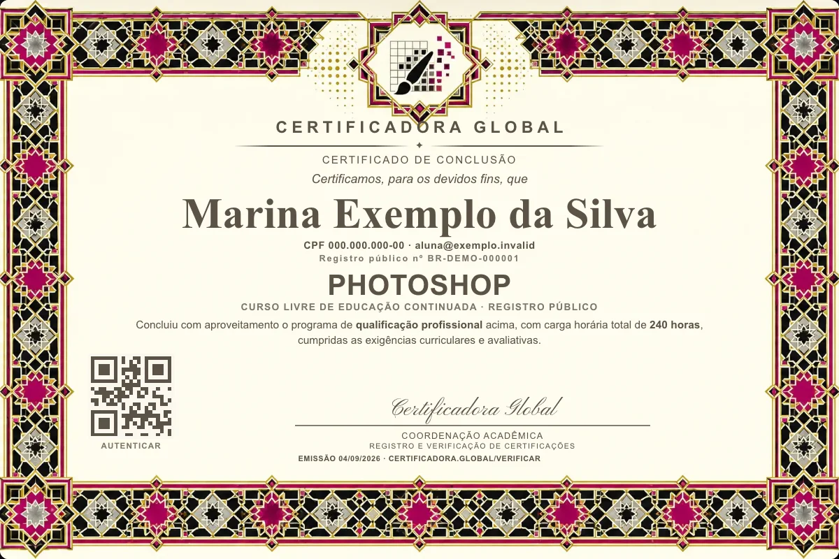 Capa do curso Photoshop