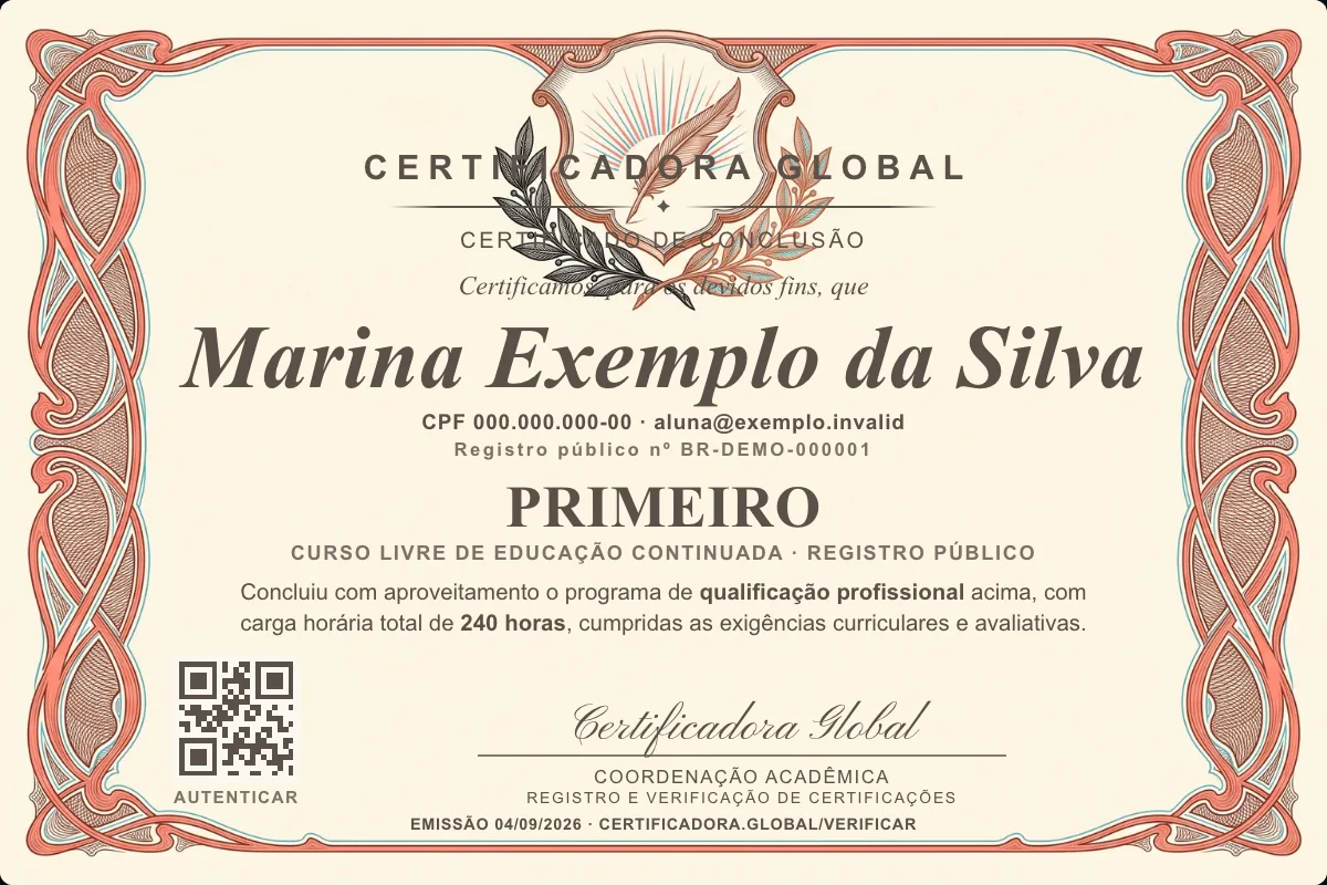 Capa do curso Primeiro