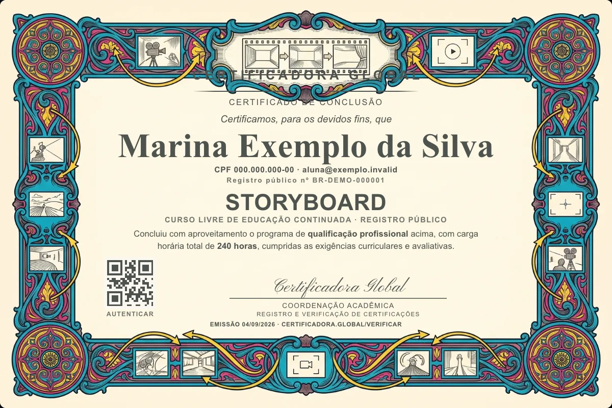 Capa do curso Storyboard