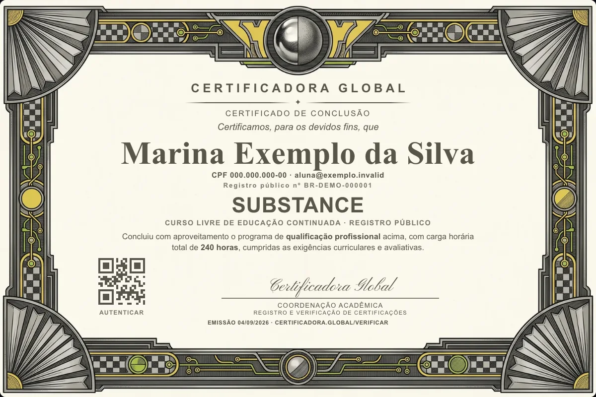 Capa do curso Substance