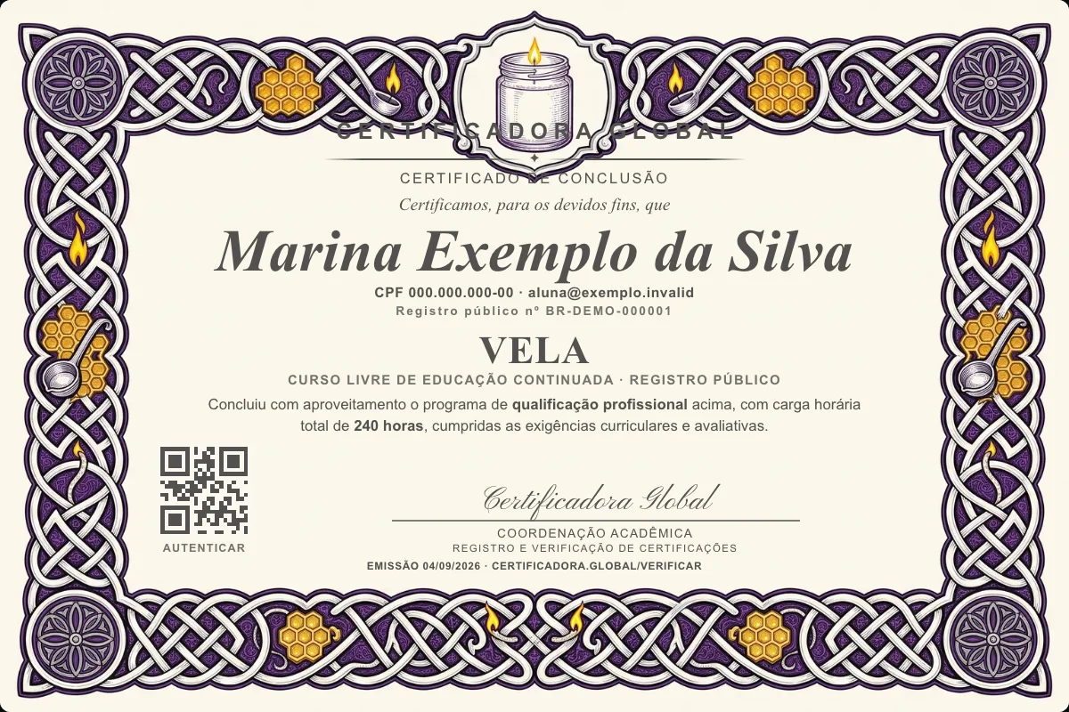 Capa do curso Vela