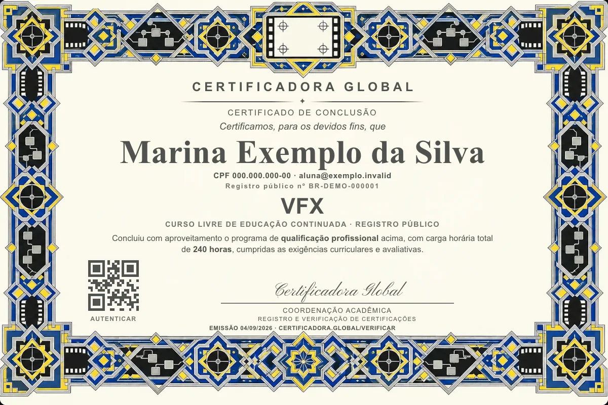 Capa do curso Vfx