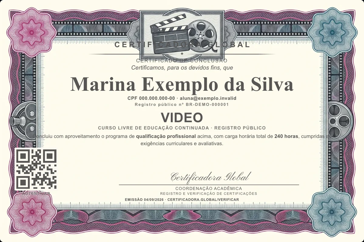 Capa do curso Video