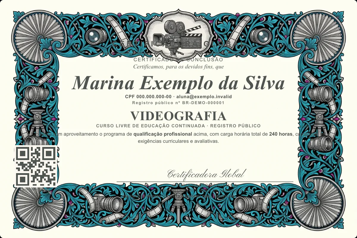 Capa do curso Videografia