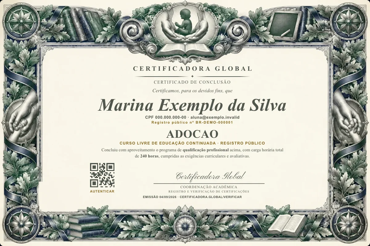 Capa do curso Adocao