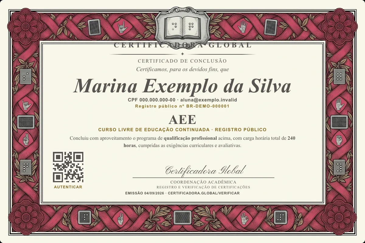 Capa do curso Aee