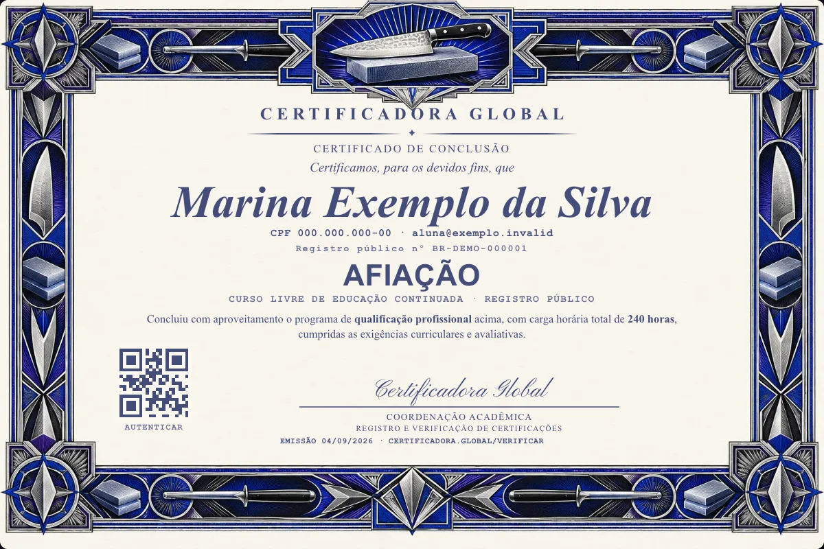 Capa do curso Afiação