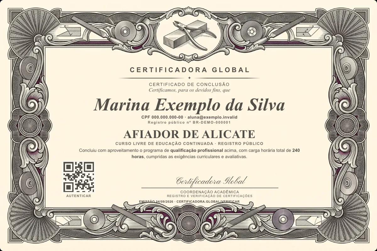 Capa do curso Afiador de Alicate