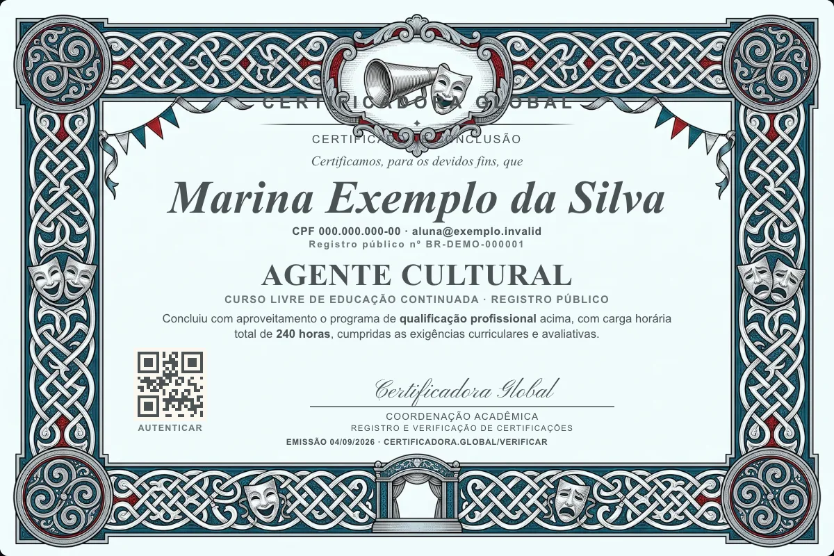 Capa do curso Agente Cultural