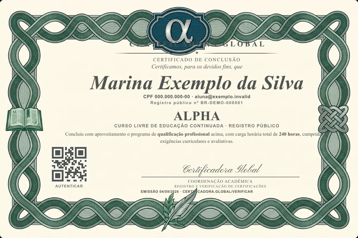 Capa do curso Alpha