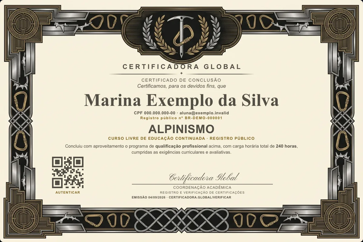Capa do curso Alpinismo