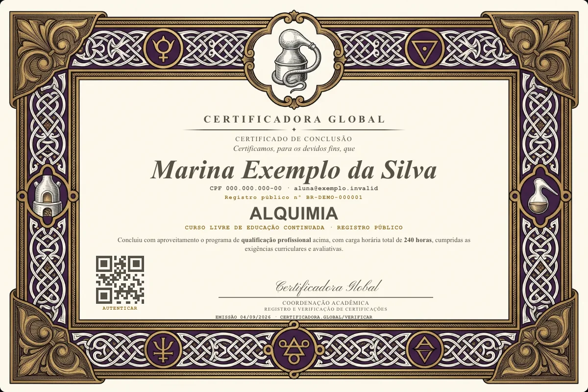 Capa do curso Alquimia