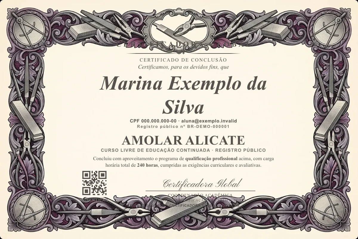Capa do curso Amolar Alicate