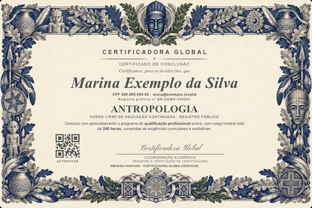 Capa do curso Antropologia