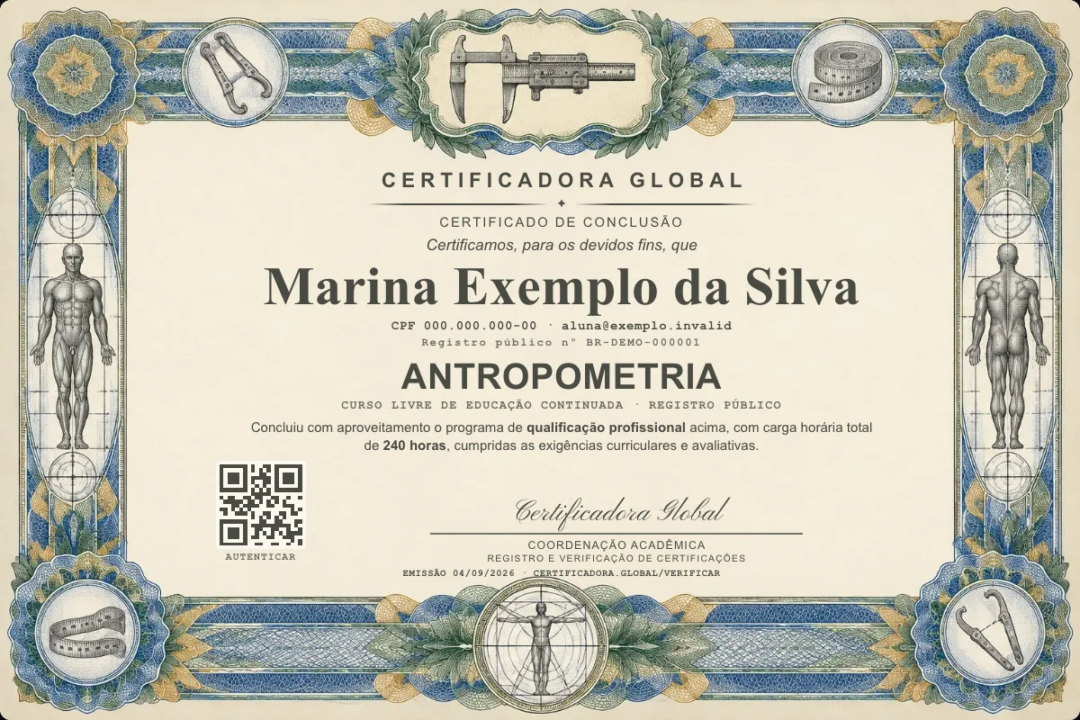Capa do curso Antropometria